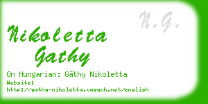 nikoletta gathy business card