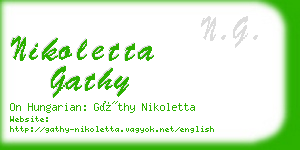 nikoletta gathy business card